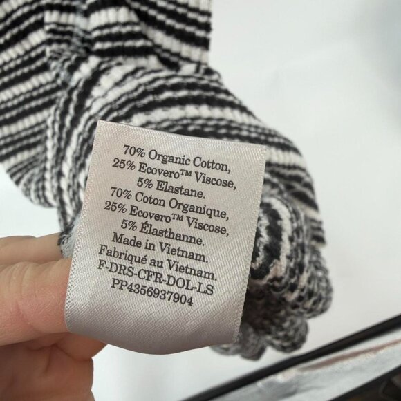 Everlane Black and White Sheath Organic Cotton Midi Dress - Picture 6 of 8